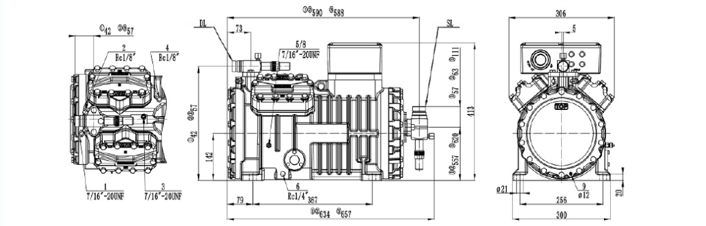 Схема компрессора RDL RSH4PCS-15.2MP