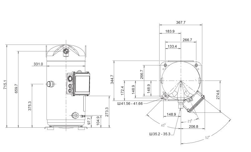 Схема компрессора zp295kce-twd-522