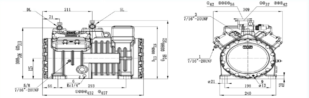 Схема компрессора RDL RSH4DC-7.2MP